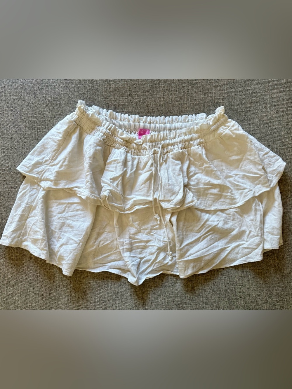 Stoney Clover Ln White Ruffle Layered Women’s Skirt